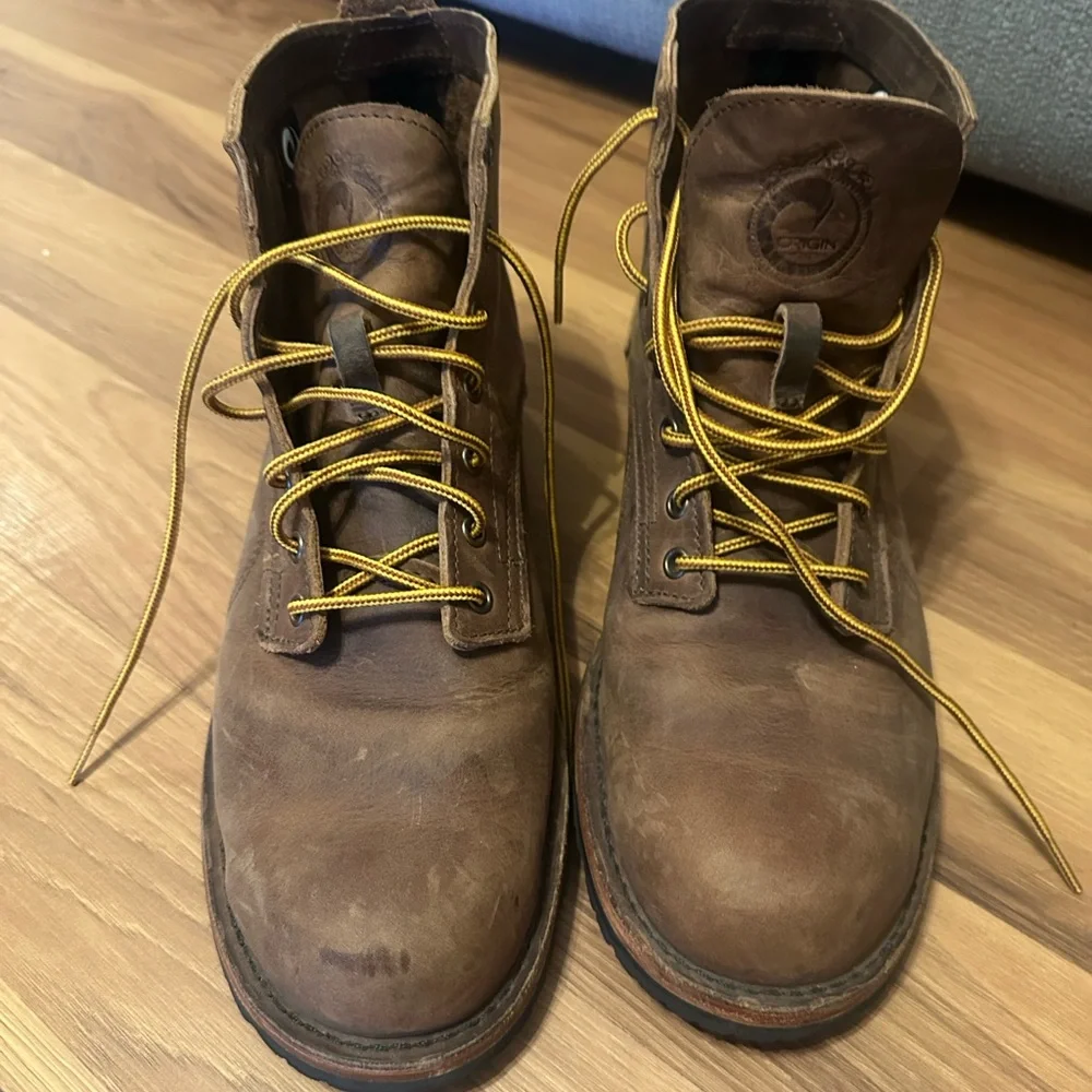 Origin Brown Leather Men's Boots Sz 11 - Picture 3 of 7